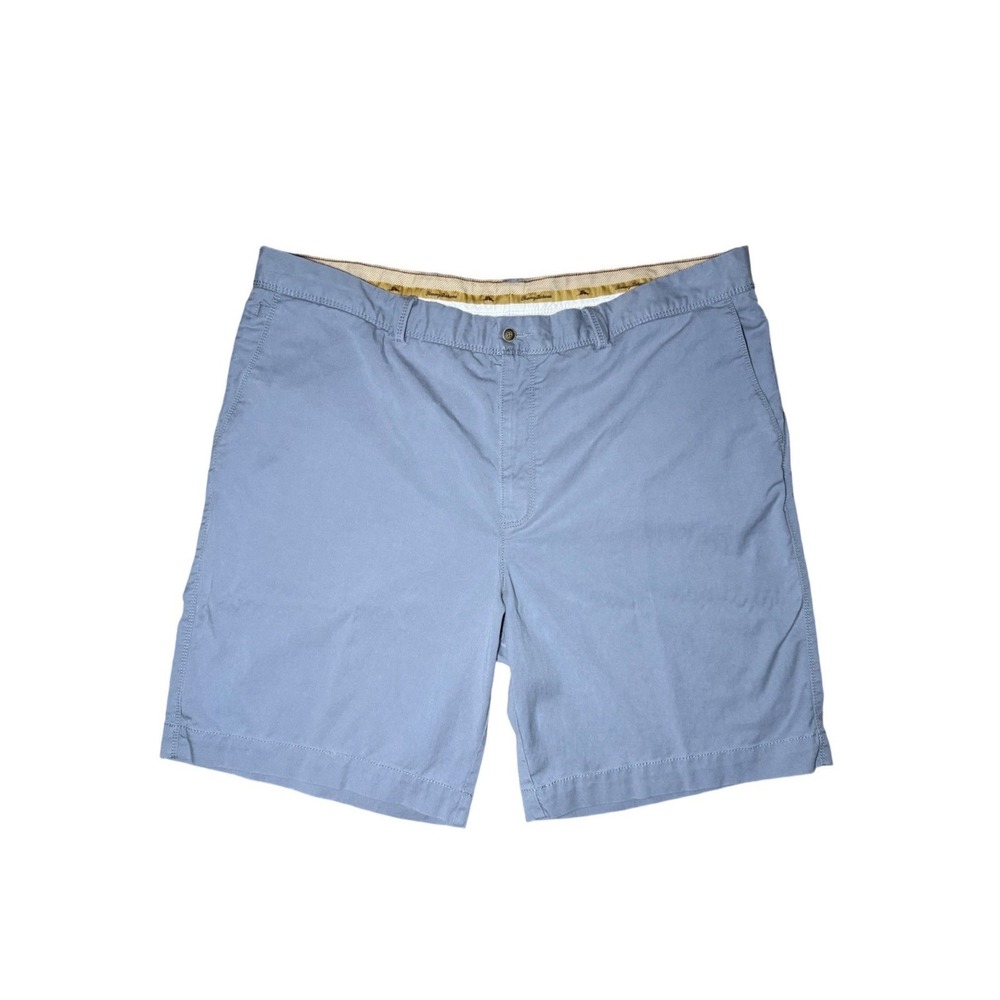 Tommy Bahama Chino Shorts Men Size 42 Blue Cotton Tencel Stretch Flat Front